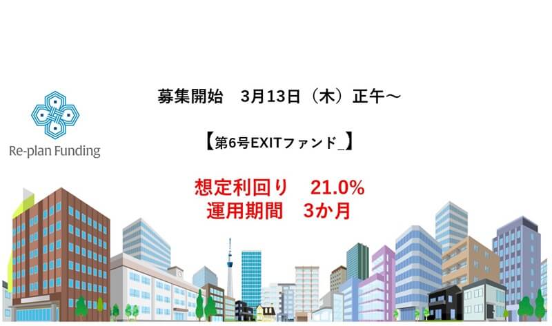 Re-plan Funding6号 EXITファンド「埼玉県越谷市」公開のお知らせ