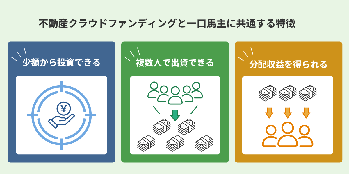 不動産クラウドファンディングと一口馬主に共通する特徴