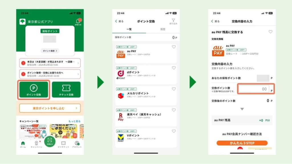 東京アプリの1万1,000ポイントが使えるサービス